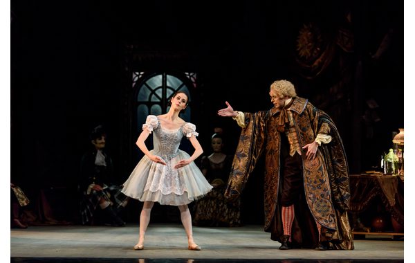 Coppélia: Samara Downs as Swanilda with Jonathan Payn as Dr Coppélius