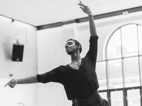 Eric in the studio rehearsing for La Sylphide